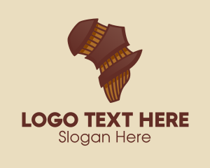 Brown Musical African Map  logo