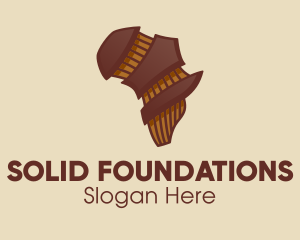 Brown Musical African Map  logo