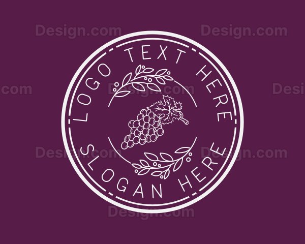 Organic Grapes Plantation Logo