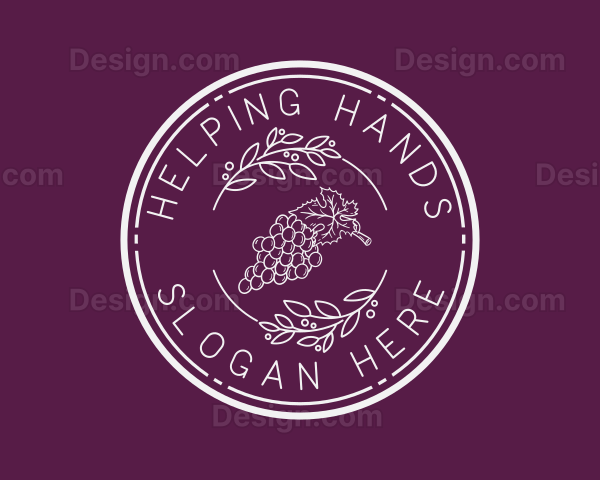 Organic Grapes Plantation Logo