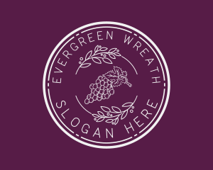 Organic Grapes Plantation logo design