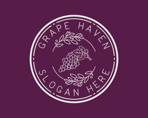 Organic Grapes Plantation logo design