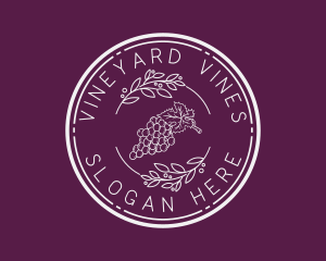 Organic Grapes Plantation logo design