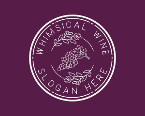 Organic Grapes Plantation logo design