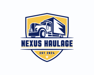 Cargo Truck Shield logo design