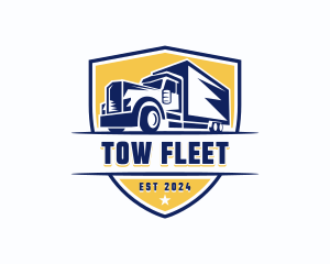 Cargo Truck Shield logo design