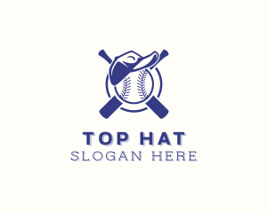 Baseball Slugger Cap Hat logo design