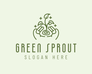 Gardening Plant Sprout logo design