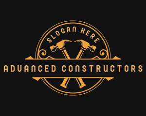 Industrial Hammer Carpentry logo design