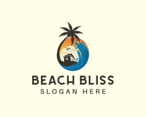 Beach House Holiday Getaway logo design