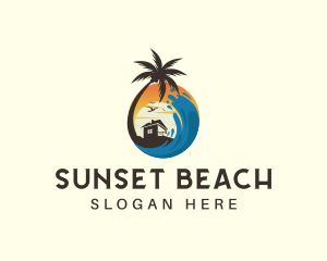 Beach House Holiday Getaway logo design