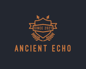 Ancient Shield Banner Crest logo design