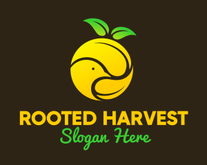 Yellow Fruit Bird Orchard logo design