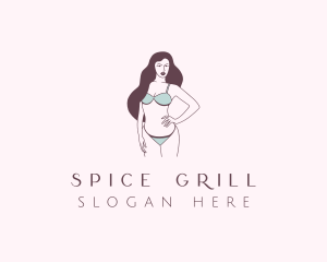 Woman Fashion Bikini Logo