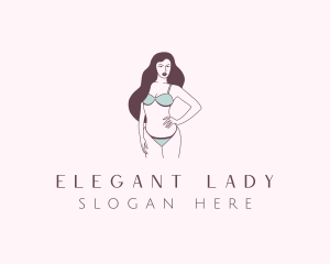 Woman Fashion Bikini logo design