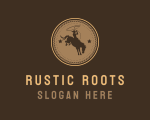 Rodeo Western Cowboy logo design