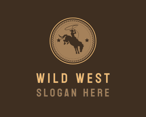 Rodeo Western Cowboy logo