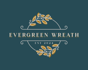 Floral Wreath Spa logo design