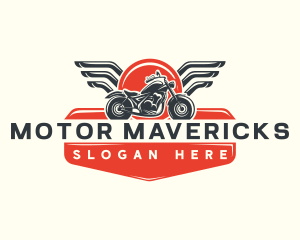 Bike Motorcycle Wings logo design