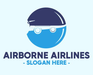 Blue Airplane Wing logo