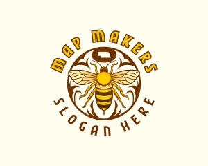 Nebraska Insect Honeybee logo design