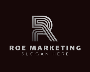 Stripe Marketing Professional Letter R logo design