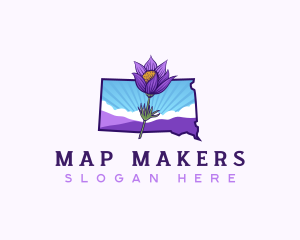 South Dakota Botanical Flower logo design