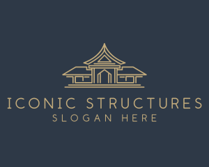 Temple Pagoda Landmark logo design