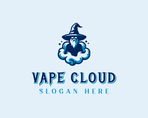 Cloud Vaping Wizard logo design