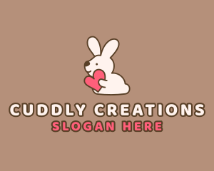 Bunny Rabbit Heart logo design
