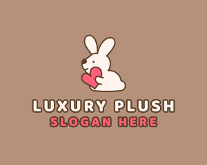 Bunny Rabbit Heart logo design