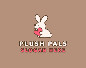 Bunny Rabbit Heart logo design