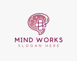 Mental Health Brain logo design