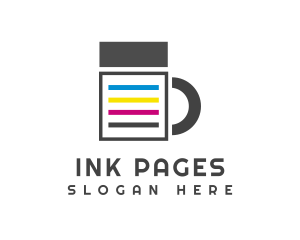 Print Ink Mug logo design