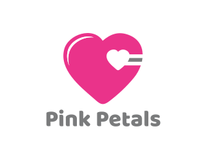 Pink Cardio Heart logo design