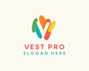 Studio Agency Letter V logo design