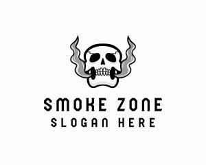 Skull Vape Smoke logo design