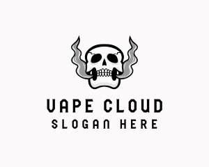 Skull Vape Smoke logo design