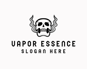 Skull Vape Smoke logo design