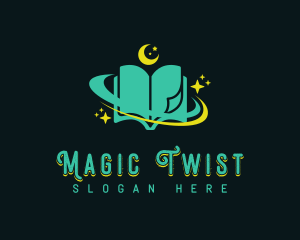 Mystical Astrology Book logo design