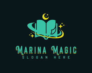 Mystical Astrology Book logo design