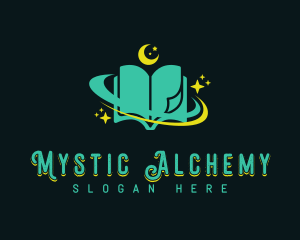 Mystical Astrology Book logo design