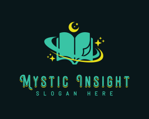 Mystical Astrology Book logo design