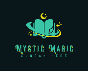 Mystical Astrology Book logo design