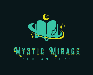 Mystical Astrology Book logo design