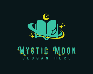 Mystical Astrology Book logo design