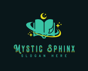 Mystical Astrology Book logo design