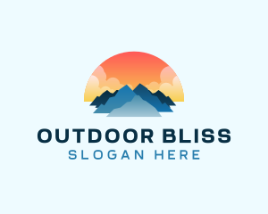 Sunset Mountain Outdoor logo design