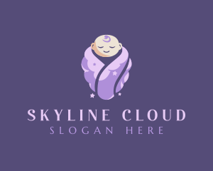 Cute Baby Cloud logo design