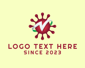 Viral - Infectious Virus Disease Letter V logo design